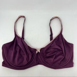 Victoria's Secret Body by Victoria Burgundy Unlined Demi Bra Size 36DDD (F)